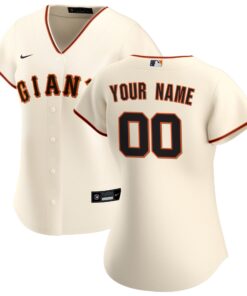 Women's San Francisco Giants Cream Home Custom Jersey