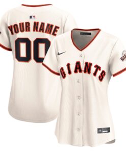 Women's San Francisco Giants Cream Home Limited Custom Jersey