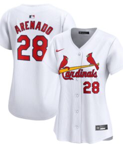 Women's St. Louis Cardinals Nolan Arenado White Home Limited Player Jersey