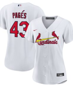 Women's St. Louis Cardinals Pedro PagÃ©s White Home Jersey