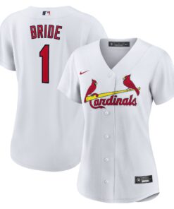 Women's St. Louis Cardinals White #1 Bride Home Jersey