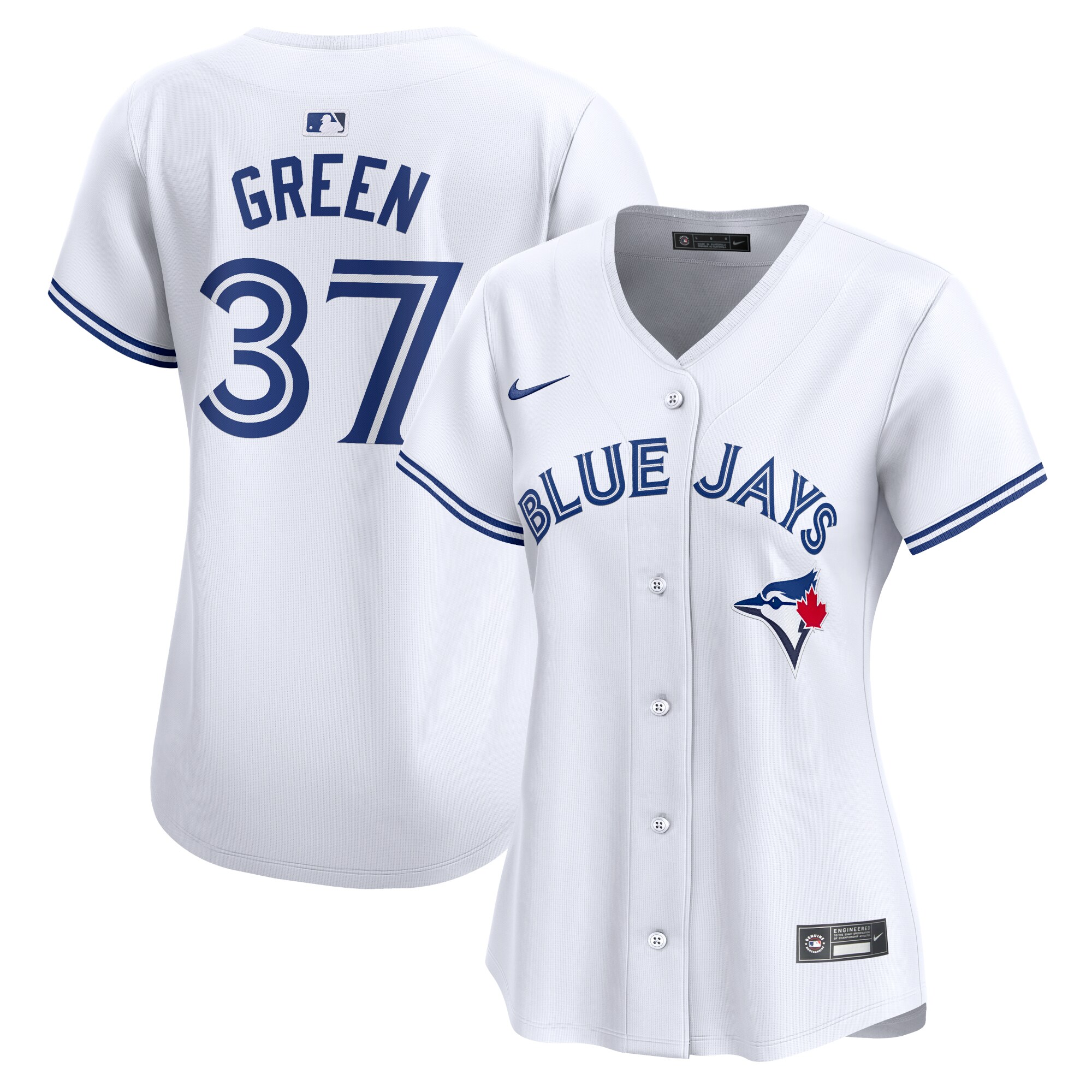 Women's Toronto Blue Jays Chad Green White Home Limited Player Jersey