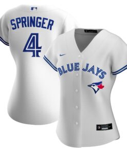 Women's Toronto Blue Jays George Springer White Home Jersey