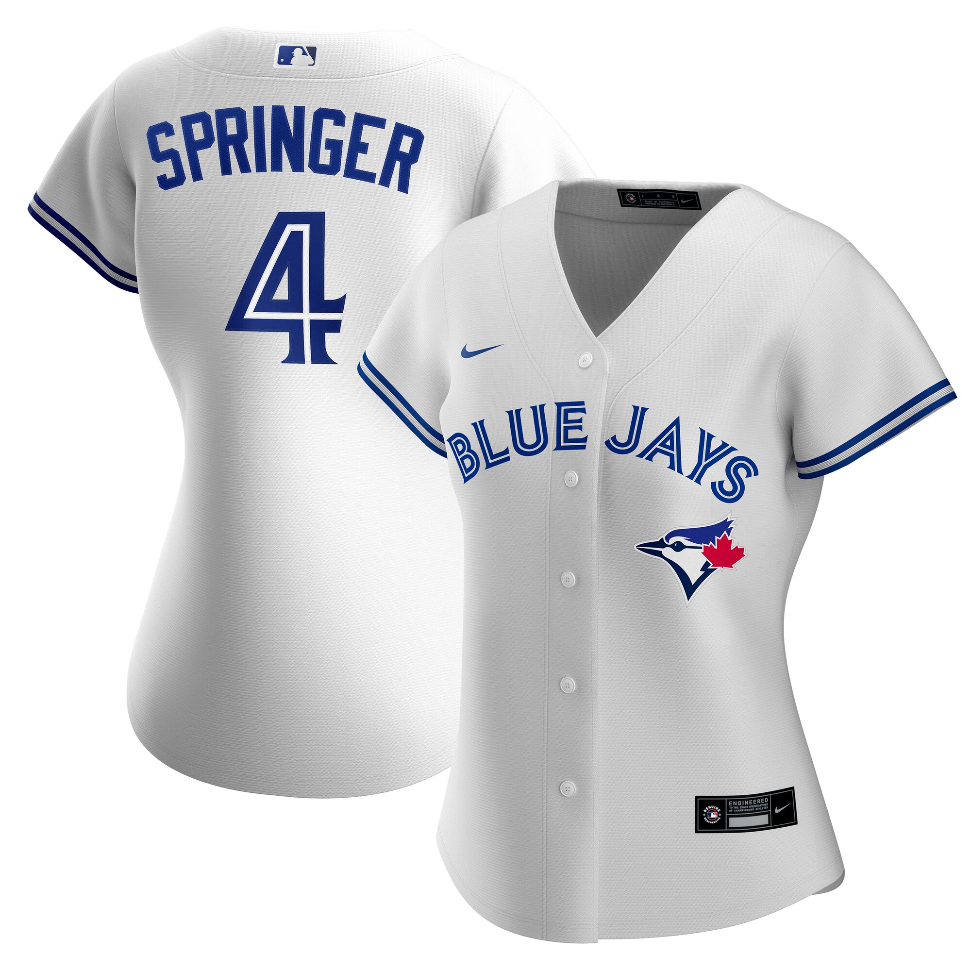 Women's Toronto Blue Jays George Springer White Home Jersey