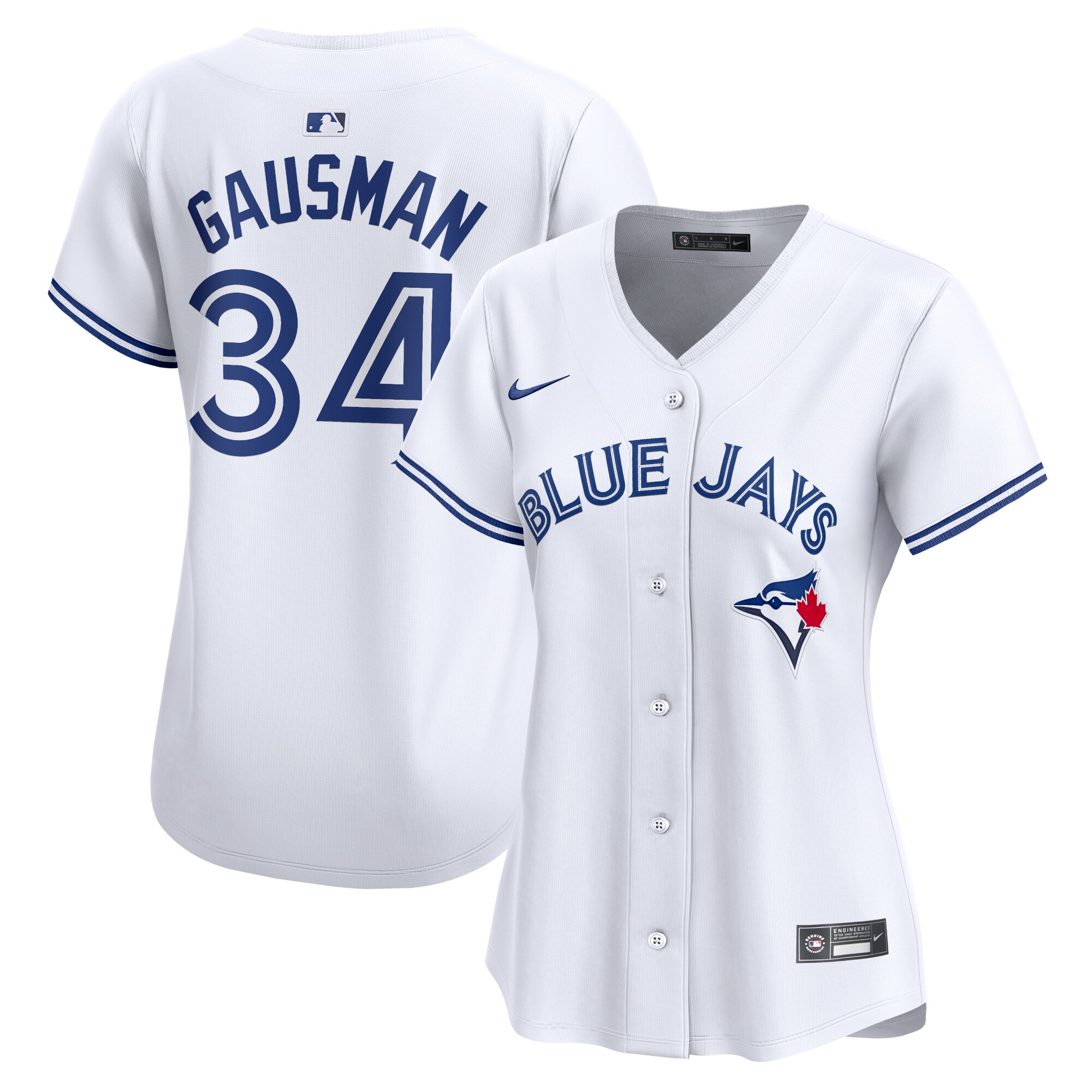 Women's Toronto Blue Jays Kevin Gausman White Home Limited Player Jersey