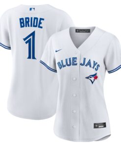 Women's Toronto Blue Jays White #1 Bride Home Jersey