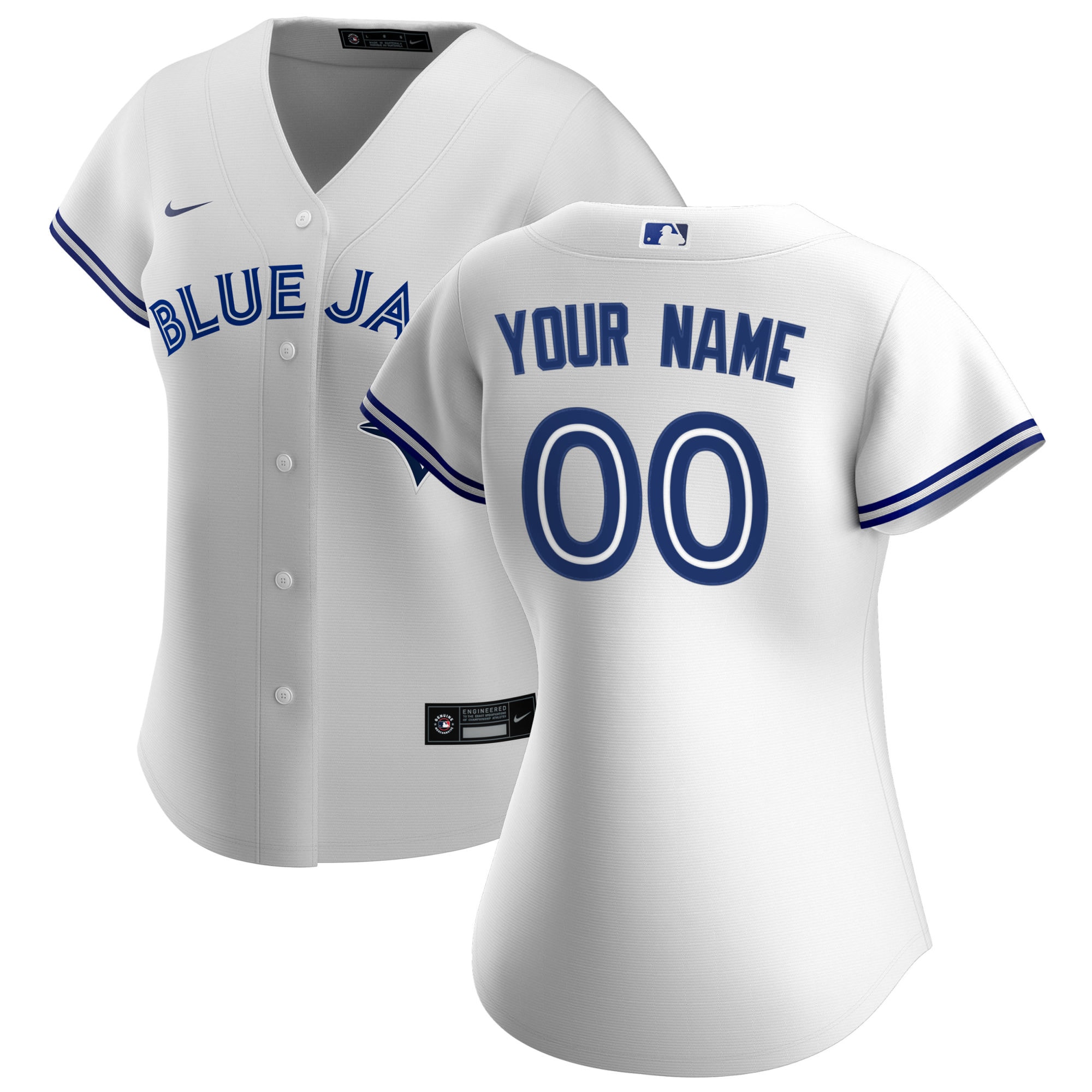 Women's Toronto Blue Jays White Home Custom Jersey