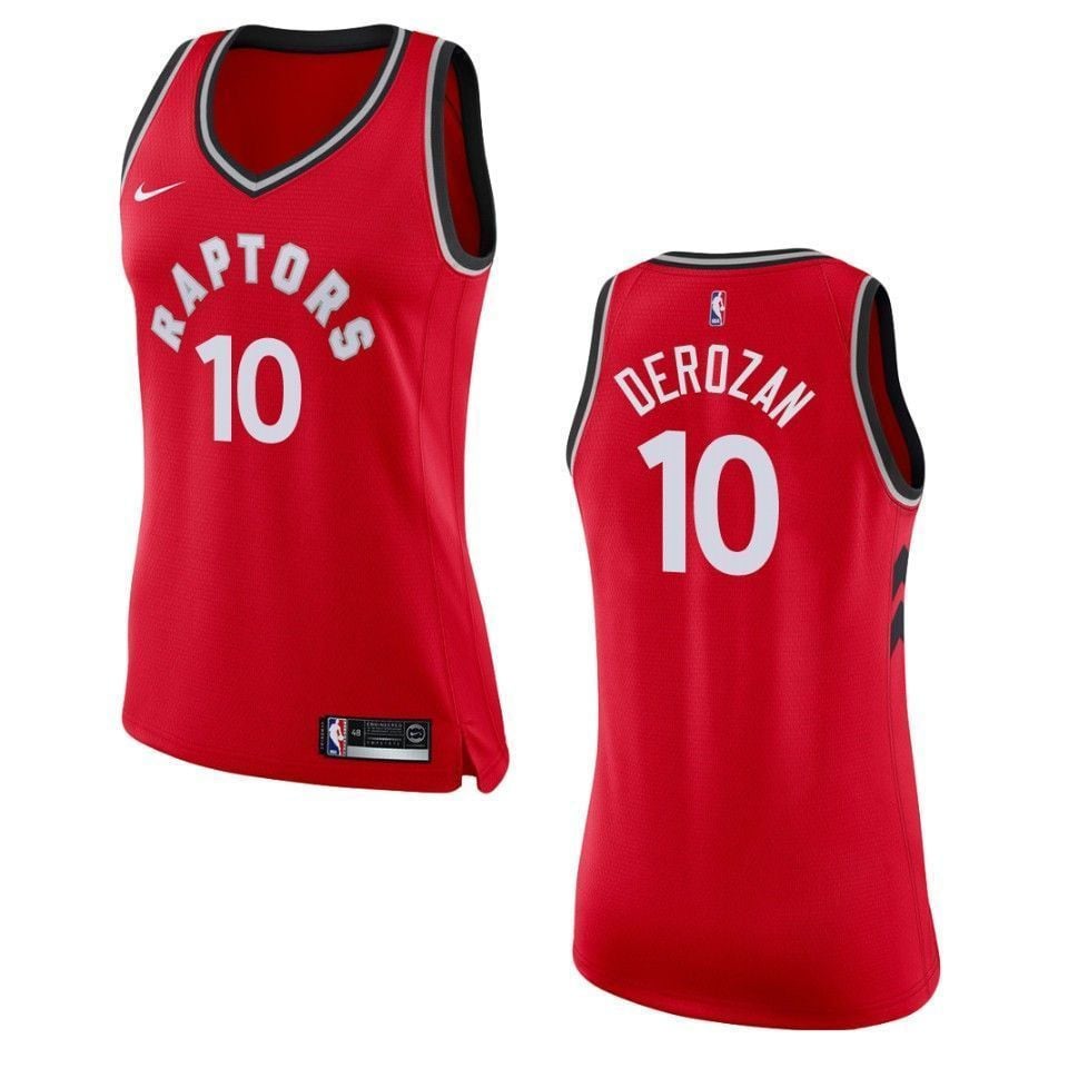 Women's Toronto Raptors 10 Demar Derozan Icon Swingman Jersey - Red - JS154