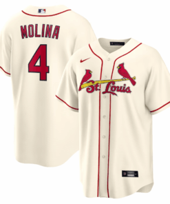 Yadier Molina 4 St. Louis Cardinals Alternate Men Jersey - Cream