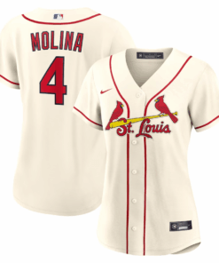 Yadier Molina 4 St. Louis Cardinals Women Alternate Jersey - Cream