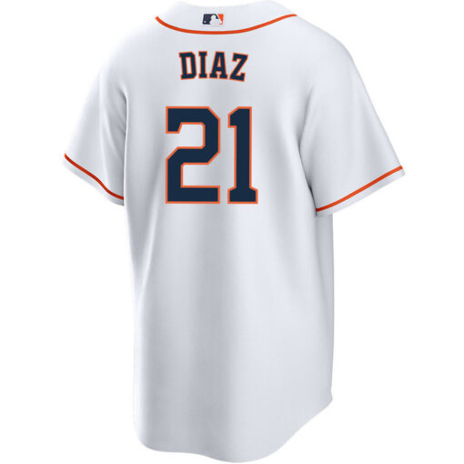 Yainer Diaz 21 Houston Astros Home Men Jersey - White - Image 2