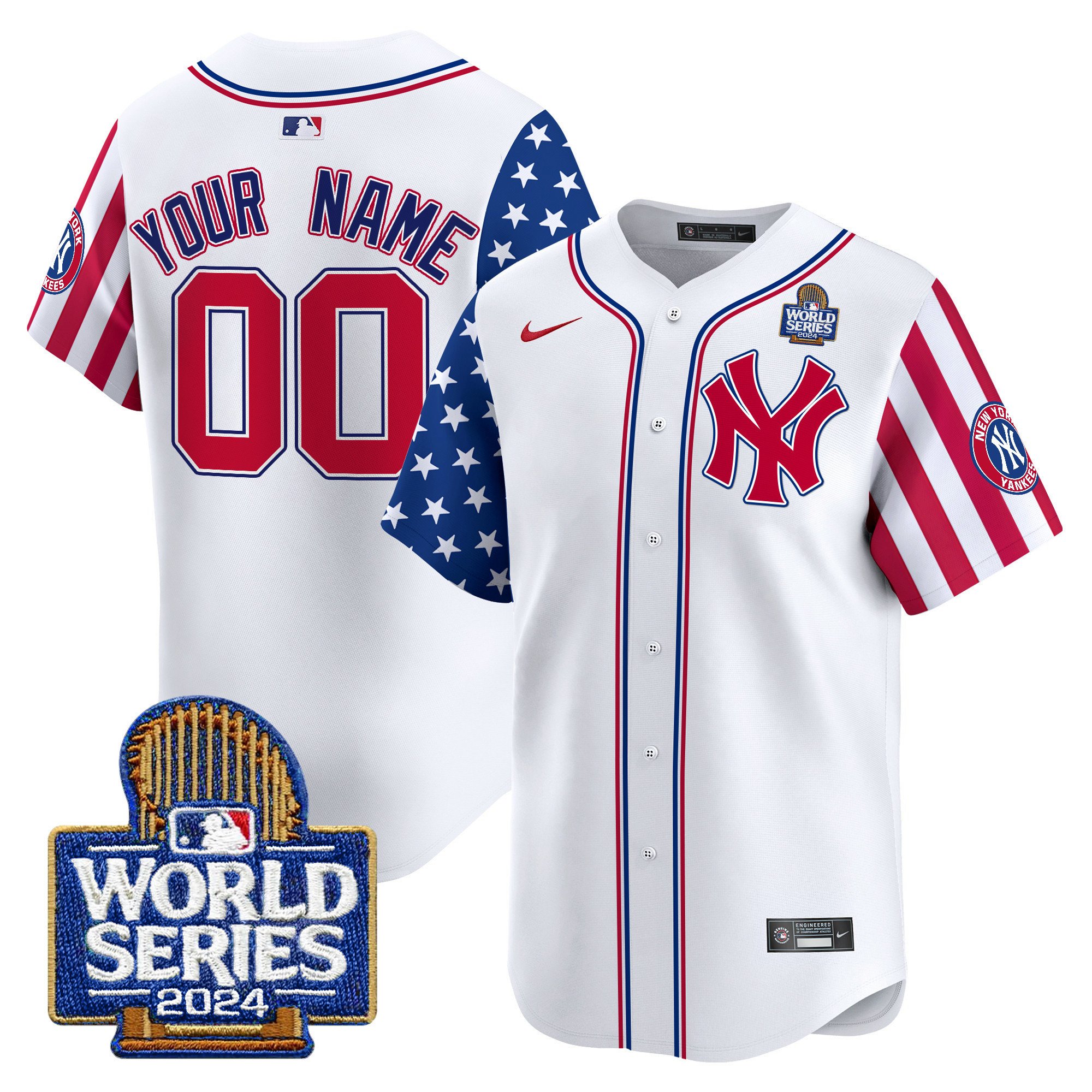 Yankees American Style 2024 World Series Vapor Premier Limited Custom Jersey V2