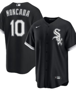 Yoan Moncada 10 Chicago White Sox Alternate Player Men Jersey - Black