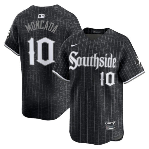 YoÃ¡n Moncada 10 Chicago White Sox City Connect Retired Men Jersey - Black