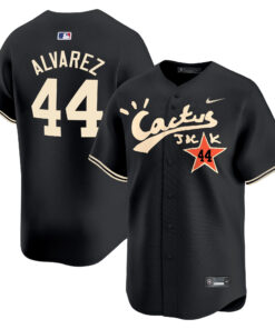 Yordan Alvarez 44 Houston Astros Cactus Jack Black Jersey V2 - Men
