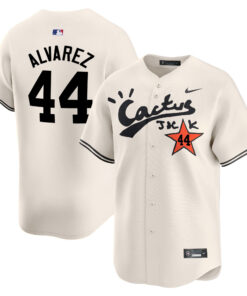 Yordan Alvarez 44 Houston Astros Cactus Jack Cream Jersey V2 - Men
