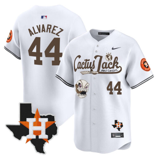 Yordan Alvarez 44 Houston Astros Cactus Jack Foundation Fall Classic Limited Jersey - Men - Image 5