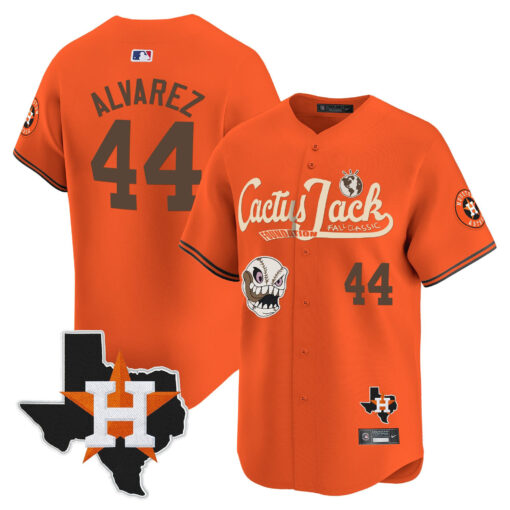 Yordan Alvarez 44 Houston Astros Cactus Jack Foundation Fall Classic Limited Jersey - Men - Image 4