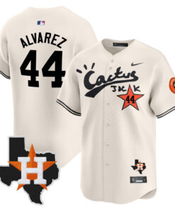 Yordan Alvarez 44 Houston Astros Cactus Jack Limited Jersey Houston Patch - Men