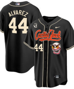 Yordan Alvarez 44 Houston Astros Cactus Jack Men Jersey - Black