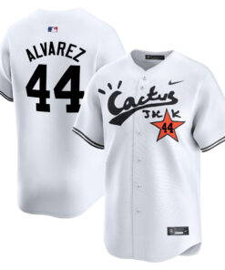 Yordan Alvarez 44 Houston Astros Cactus Jack White Jersey V2 - Men