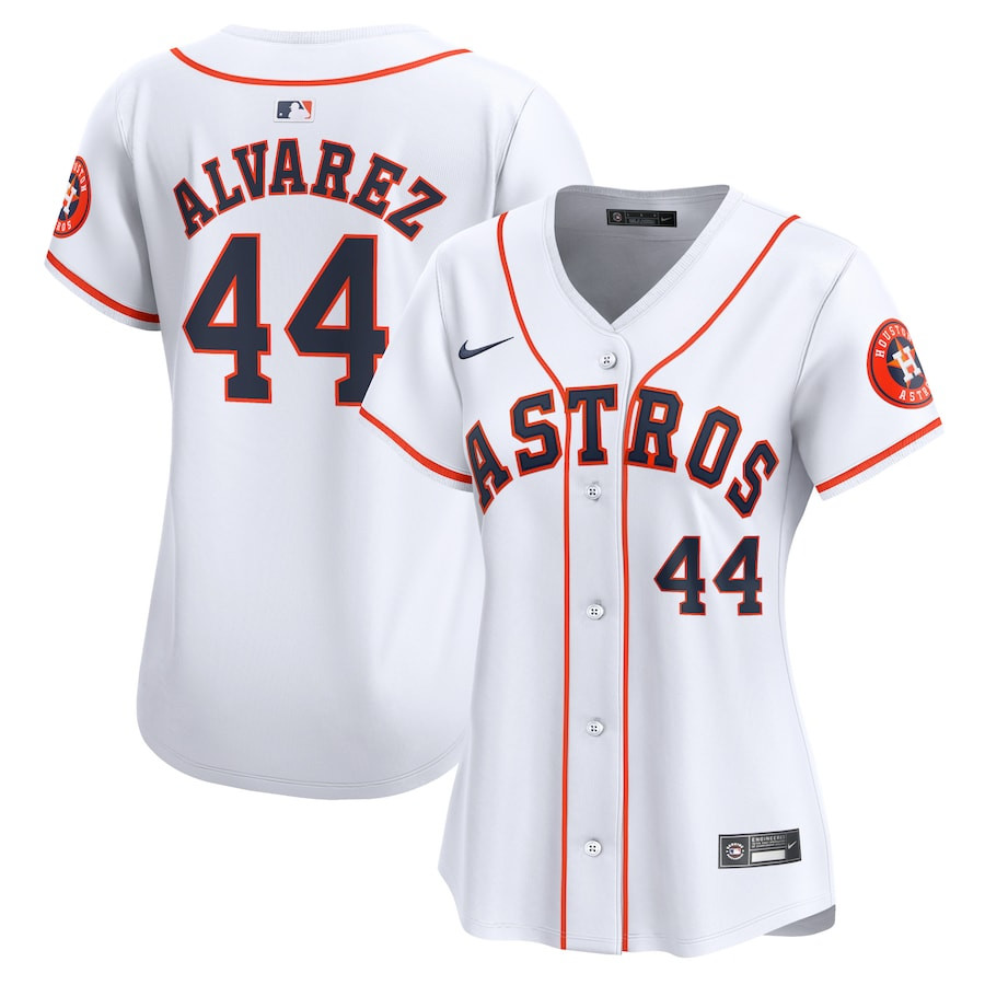 Yordan Alvarez 44 Houston Astros Women Home Limited Player Jersey - White