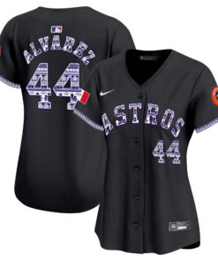 Yordan Ãlvarez 44 Houston Astros Mexico Women Jersey - Black