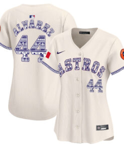 Yordan Ãlvarez 44 Houston Astros Mexico Women Jersey - Cream