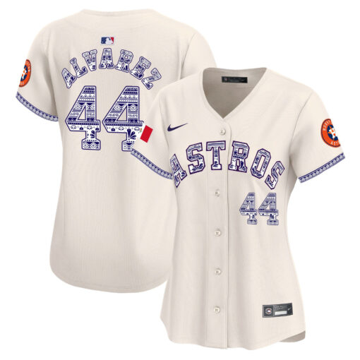 Yordan Ãlvarez 44 Houston Astros Mexico Women Jersey - Cream