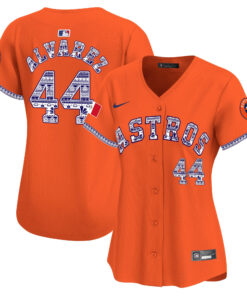 Yordan Ãlvarez 44 Houston Astros Mexico Women Jersey - Orange