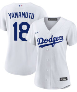 Yoshinobu Yamamoto 18 Los Angeles Dodgers Home Women Jersey - White