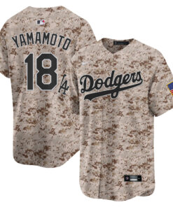 Yoshinobu Yamamoto 18 Los Angeles Dodgers USMC Alternate Limited Men Jersey - Desert
