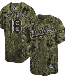 Yoshinobu Yamamoto 18 Los Angeles Dodgers USMC Alternate Limited Men Jersey - Woodland