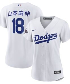 Yoshinobu Yamamoto 18 Los Angeles Dodgers Women's 2024 World Series Champions Home Japanese Characters Player Jersey - White