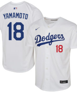 Yoshinobu Yamamoto 18 Los Angeles Dodgers YOUTH Home Jersey - White