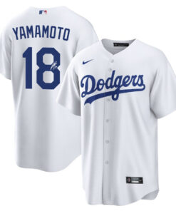 Yoshinobu Yamamoto 18 Signed Los Angeles Dodgers Home Men Jersey - White