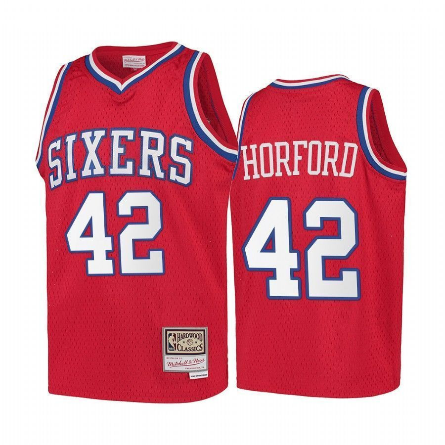 Youth Al Horford Philadelphia 76ers Hardwood Classics Kids Jersey - Red - JS807