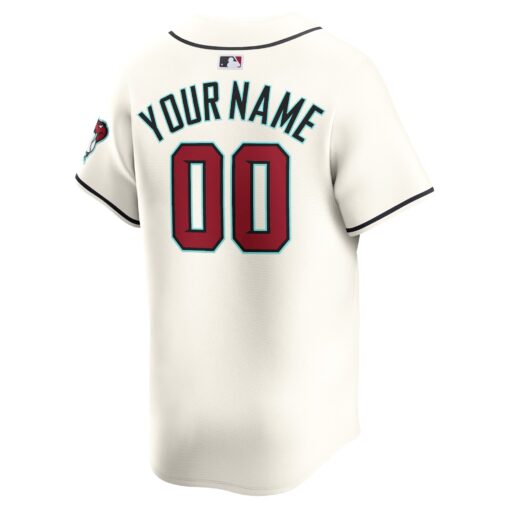 Youth Arizona Diamondbacks White Home Limited Custom Jersey - Image 3