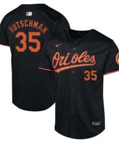 Youth Baltimore Orioles Adley Rutschman Black Alternate Limited Player Jersey