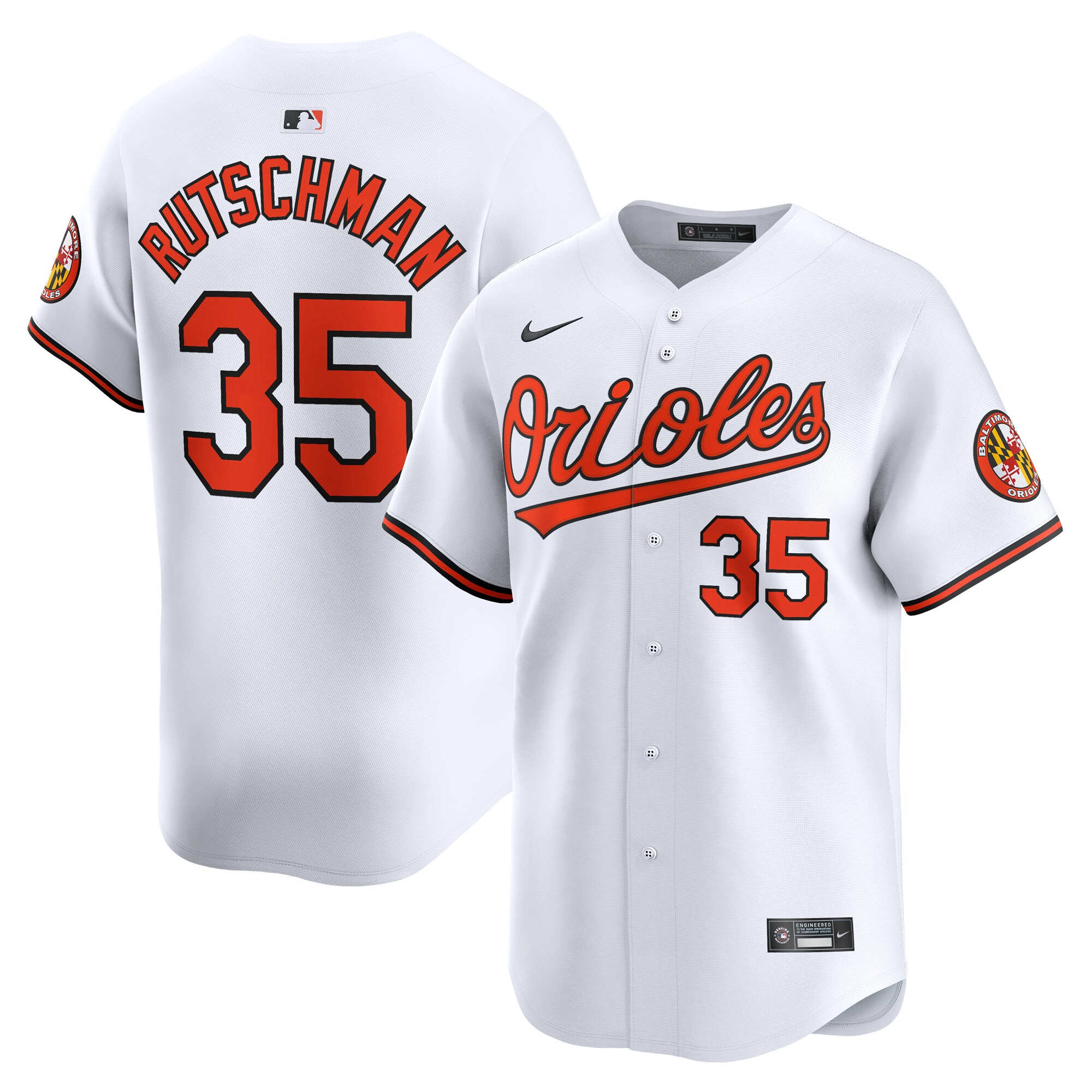 Youth Baltimore Orioles Adley Rutschman White Home Limited Player Jersey