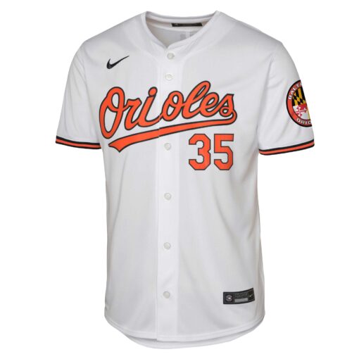 Youth Baltimore Orioles Adley Rutschman White Limited Player Jersey - Image 2