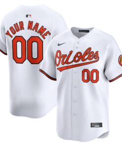 Youth Baltimore Orioles White Home Limited Custom Jersey