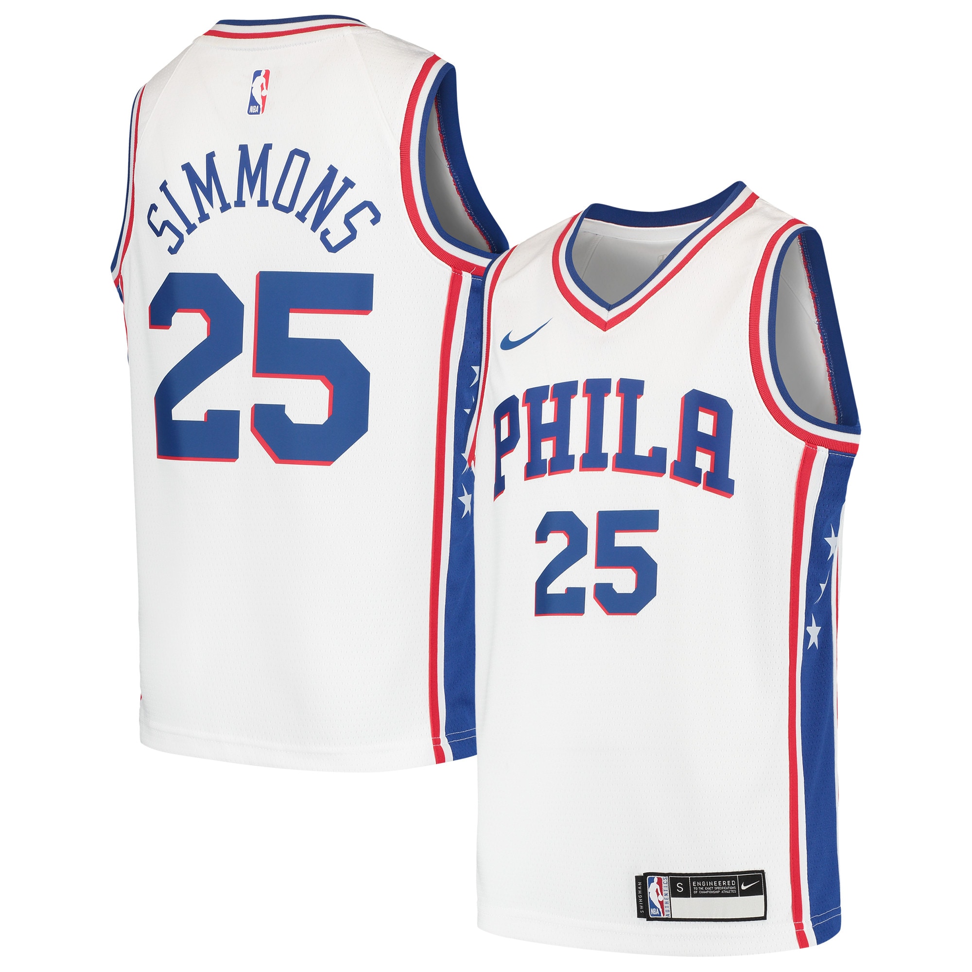 Youth Ben Simmons White Philadelphia 76ers Swingman Jersey - JS690