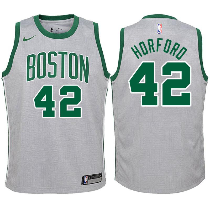 Youth Boston Celtics 42 Al Horford Gray Swingman Jersey-City Edition Jersey - JS866