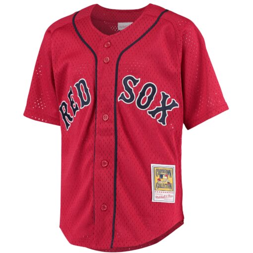 Youth Boston Red Sox David Ortiz Mitchell & Ness Red Cooperstown Collection Batting Practice Jersey - Image 2