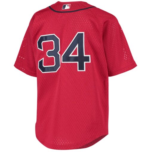 Youth Boston Red Sox David Ortiz Mitchell & Ness Red Cooperstown Collection Batting Practice Jersey - Image 3
