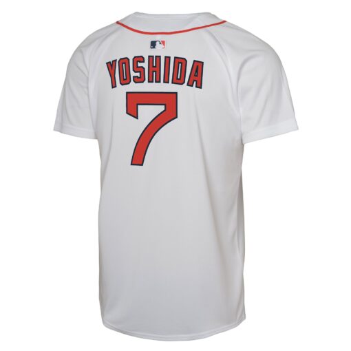 Youth Boston Red Sox Masataka Yoshida White Home Player Jersey - Image 3