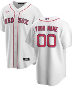 Youth Boston Red Sox White Home Custom Jersey