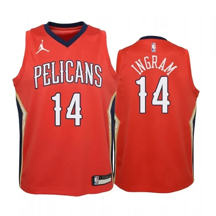 Youth Brandon Ingram New Orleans Pelicans Red Statet Jersey Jumpman - JS344