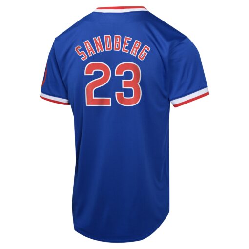 Youth Chicago Cubs Ryne Sandberg Blue Cooperstown Collection Limited Player Jersey - Image 3
